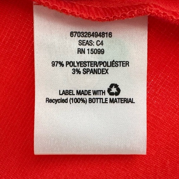 Metaphor Bright Coral 2-Button Blazer w/ Peplum Back Women’s Casual Jacket Sm - Picture 10 of 10